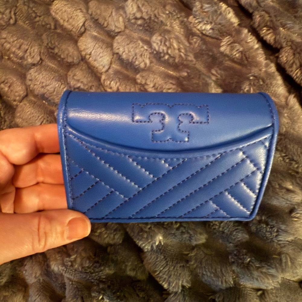 Tory Burch Blue Quilted Wallet